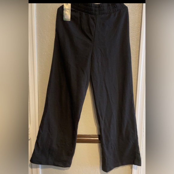 NWT WILD FABLE BLACK WIDE LEG PULL ON PANTS SIZE MEDIUM TIC-TOC FAMOUS PANTS - Picture 3 of 5